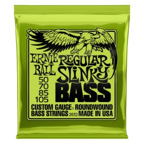 Ernie Ball 2832 Regular Slinky Nickel Wound Bass Guitar Strings, 50-105 Gauge