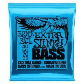 Ernie Ball Extra Slinky Electric Nickel Wound Bass String, .040 -.095 Gauge