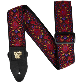 Ernie Ball Classic Jacquard Guitar Bass Strap in Crimson Royal Bloom