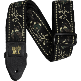 Ernie Ball Classic Jacquard Guitar Bass Strap in Black Pleasant Pheasant