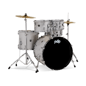 PDP Center Stage 22" 5 Piece Drum Kit in Diamond White Sparkle