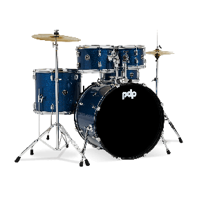 PDP Center Stage 22" 5 Piece Drum Kit in Royal Blue Sparkle