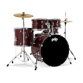 PDP Center Stage 22" 5 Piece Drum Kit in Ruby Red Sparkle