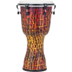 Pearl Percussion 14" Synthetic Shell Top Tuned Djembe in Tribal Fire