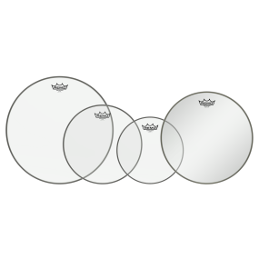 Remo Clear Ambassador Drum Head Pro Pack with 14″ Hazy Snare Side Head 