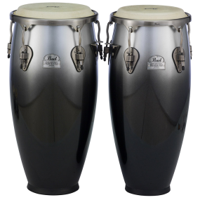Pearl Percussion Primero Series Fibre 10" and 11" Conga Set in Carbon Vapour