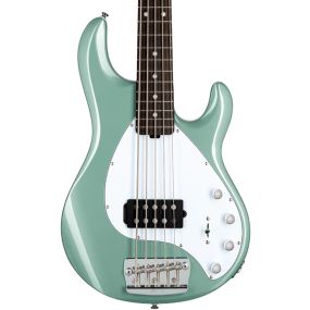 Sterling By Music Man StingRay5 5-String, Rosewood Fingerboard in Dorado Green