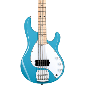 Sterling By Music Man StingRay 5 5 String Bass Guitar in Chopper Blue 