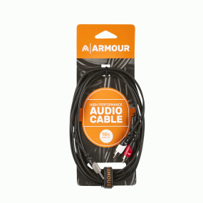 Armour RCA29S 10FT High Performance 1/8" Srereo To 2xRCA Audio Cable