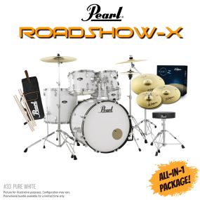 Pearl Roadshow-X 22" 5pc Drum Kit Package in Pure White