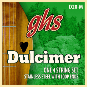 GHS D20M Dulcimer Stainless Steel Strings Mixolydian Tuning Loop End 12-20 Gauge