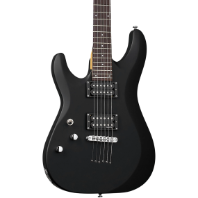 Schecter C-6 Deluxe Left Handed Electric Guitar in Satin Black