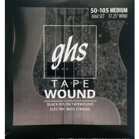 GHS 3060 Black Nylon Tapewound Bass Guitar String 50-105 Gauge