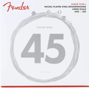 Fender 7250M Nickel Plated Long Scale Bass Strings .045-.105 Gauge