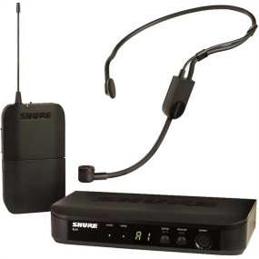 Shure Wireless Headworn Mic System BLX1 Tx; PGA31 Mic; BLX4 Rx Auto Setup 662-686MHz