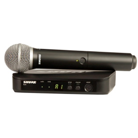 Shure Wireless Handheld System BLX2 Tx; PG58 Mic; BLX4 Rx Auto Setup 662-686MHz