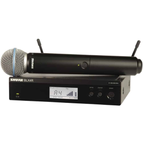 Shure Wireless 1/2R Handheld System BLX2 Tx; BETA58 Mic; BLX4R Rx Auto Setup 662-686MHz