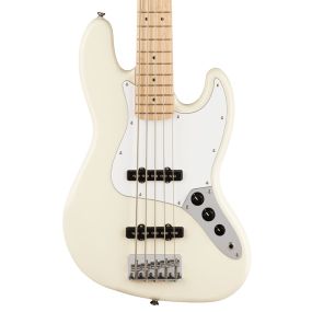 Squier Affinity Series Jazz Bass V, Maple Fingerboard in Olympic White