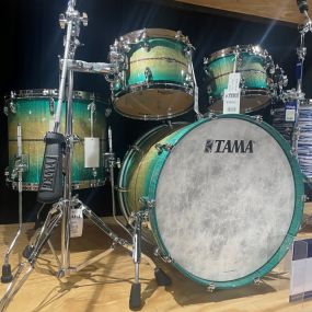 TAMA Star Maple 4 Piece Shell Pack in Emerald Sea Curly Maple Burst