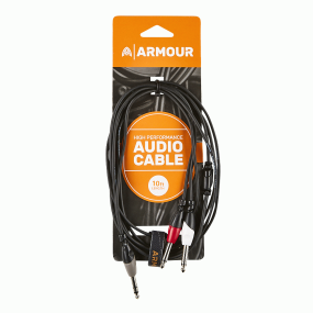 Armour SYC4 10FT High Performance 1/4" Stereo To 2X1/4" Mono Cable