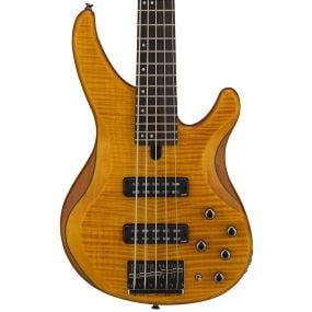 YAMAHA TRBX605 5 String Bass Guitar in Matte Amber