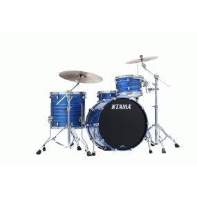 Tama Starclassic Walnut Birch 3-piece Shell Pack (12T, 16FT, 22BD) in Lacquer Ocean Blue Ripple