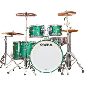 Yamaha Absolute Hybrid Maple 5 Piece Drum Kit in Jade Green Sparkle