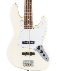 Fender Standard Jazz Bass, Laurel Fingerboard, White Pickguard in Olympic White