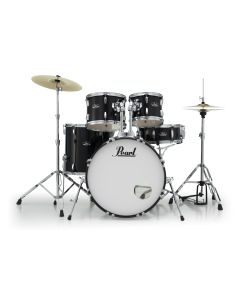 Pearl RS Roadshow-X 22" 5-Pcs Fusion Plus Drum Kit (22BD, 10TT, 12TT, 16FT, 14SD) Package in Jet Black