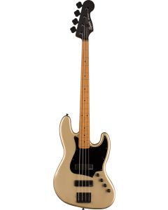 Squier Contemporary Active Jazz Bass HH, Roasted Maple Fingerboard, Black Pickguard in Shoreline Gold