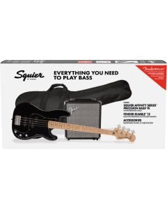 Squier Affinity Series Precision Bass PJ Pack, Maple Fingerboard in Black