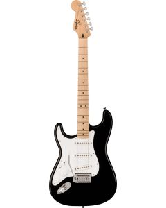 Squier Sonic Stratocaster Left-Handed, Maple Fingerboard, White Pickguard in Black