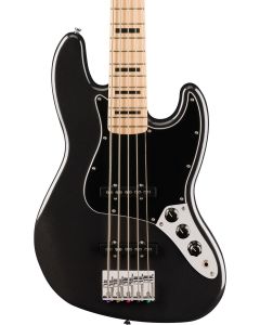 Squier Affinity Series Active Jazz Bass V, Maple Fingerboard in Black Metallic