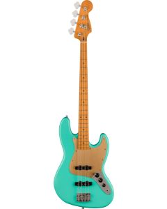 Squier 40th Anniversary Jazz Bass, Vintage Edition, Maple Fingerboard, Gold Anodized Pickguard in Satin Seafoam Green