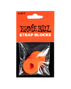 Ernie Ball Strap Blocks 4pk - Red