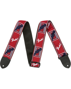 Fender 2" Monogrammed Straps in Red & White and Blue