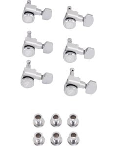 Fender Locking Stratocaster Telecaster Staggered Tuning Machines Sets in Polished Chrome