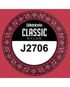 D'Addario J2706 Student Nylon Normal Tension Classical Guitar Single 6th String .043  Gauge