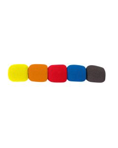 Bag Of 5 Mic Windshields - Assorted Colours