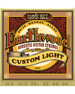 Ernie Ball Earthwood Custom Light 80/20 Bronze Acoustic Guitar Strings 11.5-54 Gauge