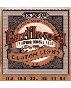 Ernie Ball Earthwood Phosphor Bronze Custom Medium Acoustic Guitar String 11.5 - 54 Gauge