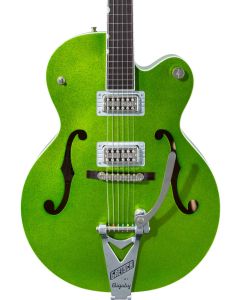 Gretsch G6120THR Brian Setzer Signature Hot Rod Hollow Body with Bigsby in Extreme Coolant Green Sparkle