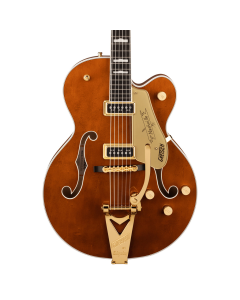 Gretsch G6120TG-DS Players Edition Nashville Hollow Body DS with String Thru Bigsby and Gold Hardware in Roundup Orange