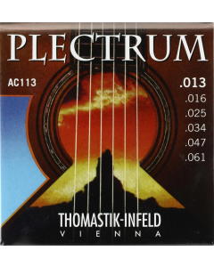 Thomastik Plectrum Acoustic Guitar Strings Set Medium .013-.061 Gauge