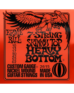 Ernie Ball Skinny Top Heavy Bottom Slinky Nickel Wound 7 String Electric Guitar Stings 10-62 Gauge