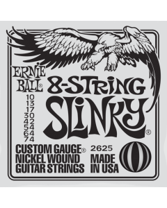 Ernie Ball Slinky Nickel Wound 8 String Electric Guitar Strings 10-74 Gauge