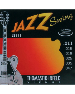 Thomastik Jazz Swing Flatwound Electric Guitar Strings Set Light  .011-.047 Gauge