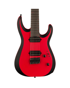 Jackson Pro Plus Series DK Modern MDK7 HT 7 String in Satin Red with Black Bevels