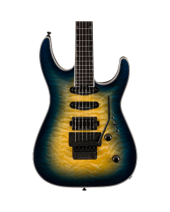 Jackson Pro Plus Series Soloist SLA3Q Electric Guitar in Amber Blue Burst