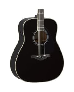 Yamaha FG TA TransAcoustic Dreadnaught Guitar in Black